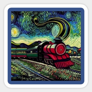 Starry Night Wizarding Express Train Sticker